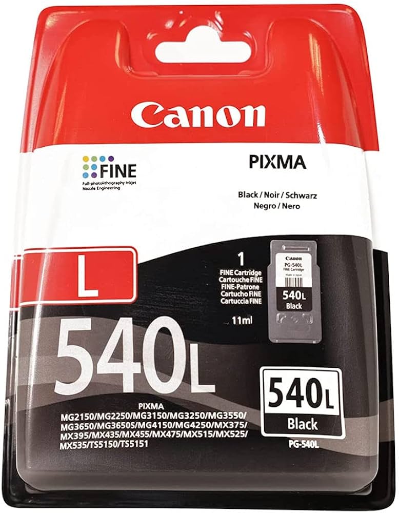 Canon PG-540L Cartouche d'encre Noire authentique (TVA incluse)