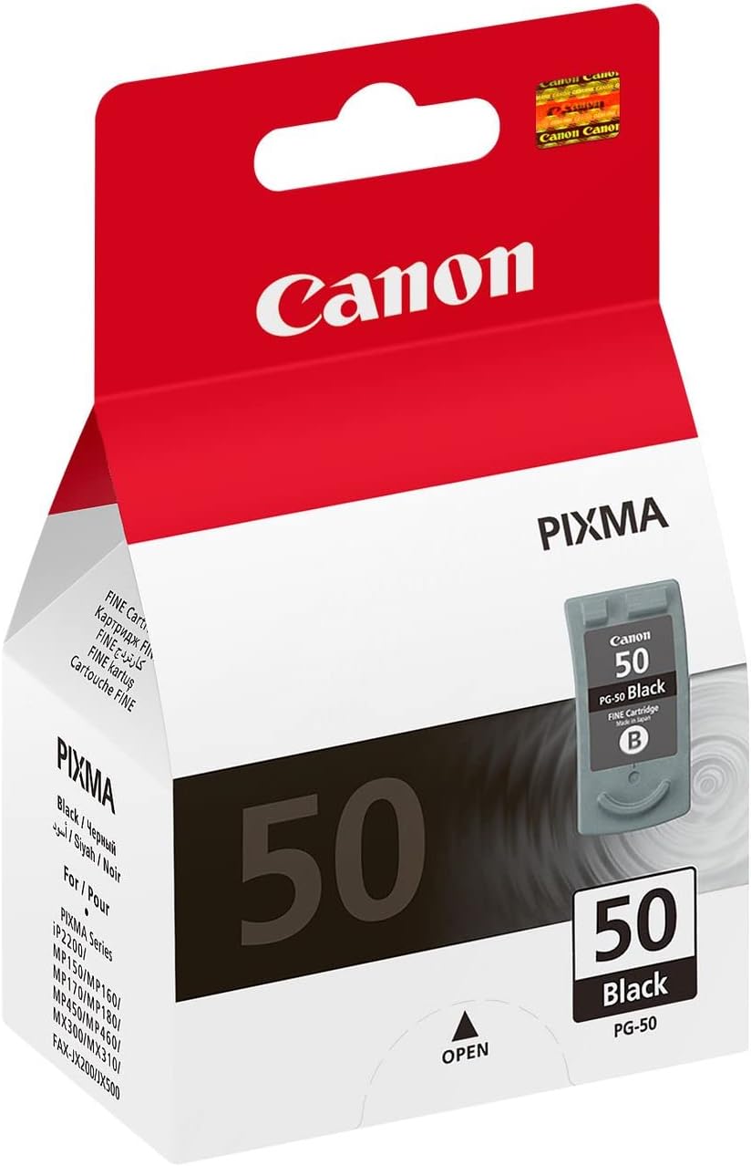 Canon PG-50 Cartouche d'encre Noire authentique (TVA incluse)