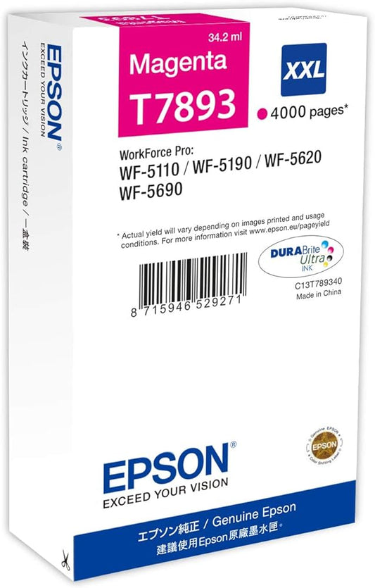 Epson T7893 cartouche d'encre Magenta authentique haute capacité C13T789340 (TVA incluse)