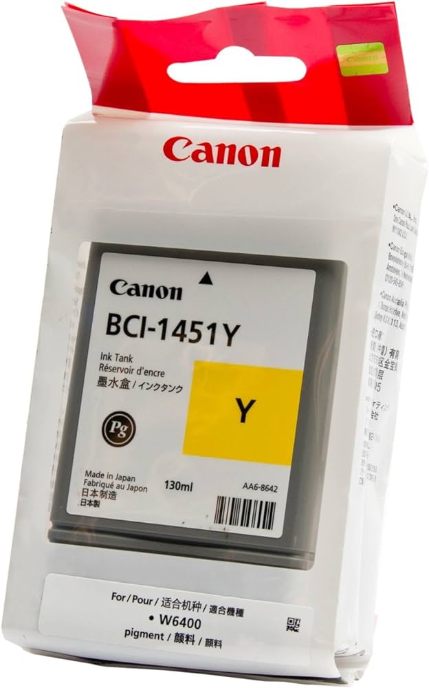 Canon BCI-1451Y cartouche d'encre Jaune authentique (TVA incluse)