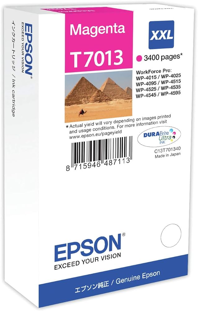 Epson T7013 cartouche d'encre Magenta authentique (TVA incluse)