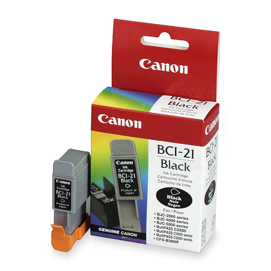 Canon BCI-21 cartouche d'encre Noire authentique (TVA incluse)