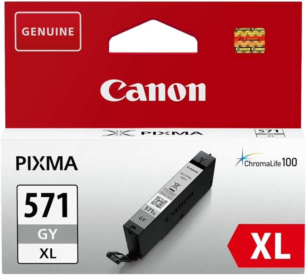 Canon CLI-571XL Cartouche d'encre Gris authentique (TVA incluse)