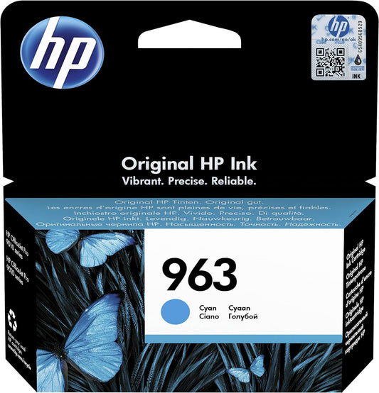 HP 963 cartouche d'encre Cyan authentique 3JA23AE (TVA incluse)