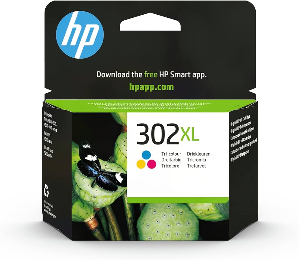 HP 302XL cartouche d'encre Tricolore authentique F6U67AE (TVA incluse)