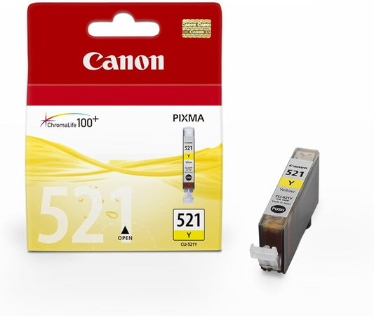 Canon CLI-521 cartouche d'encre Jaune authentique (TVA incluse)