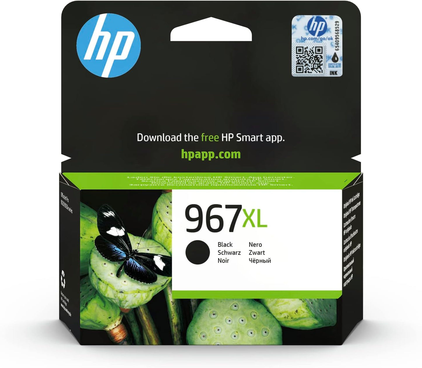 HP 967XL cartouche d'encre Noire authentique 3JA31AE (TVA incluse)