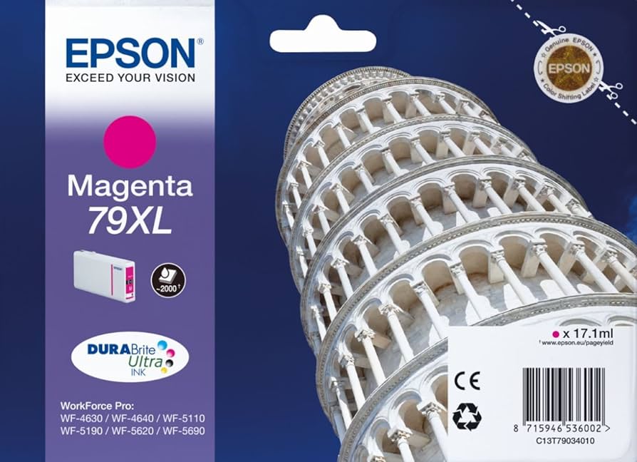 Epson 79XL cartouche d'encre Magenta authentique haute capacité C13T79034010 (TVA incluse)