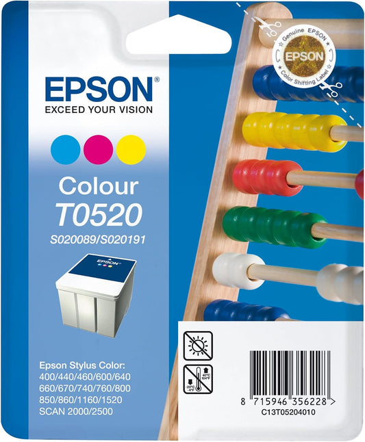 Epson T0520 cartouche d'encre Couleur authentique haute capacité C13T05204010 (TVA incluse)