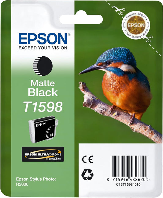 Epson T1598 cartouche d'encre Noir Mat authentique C13T15974010 (TVA incluse)