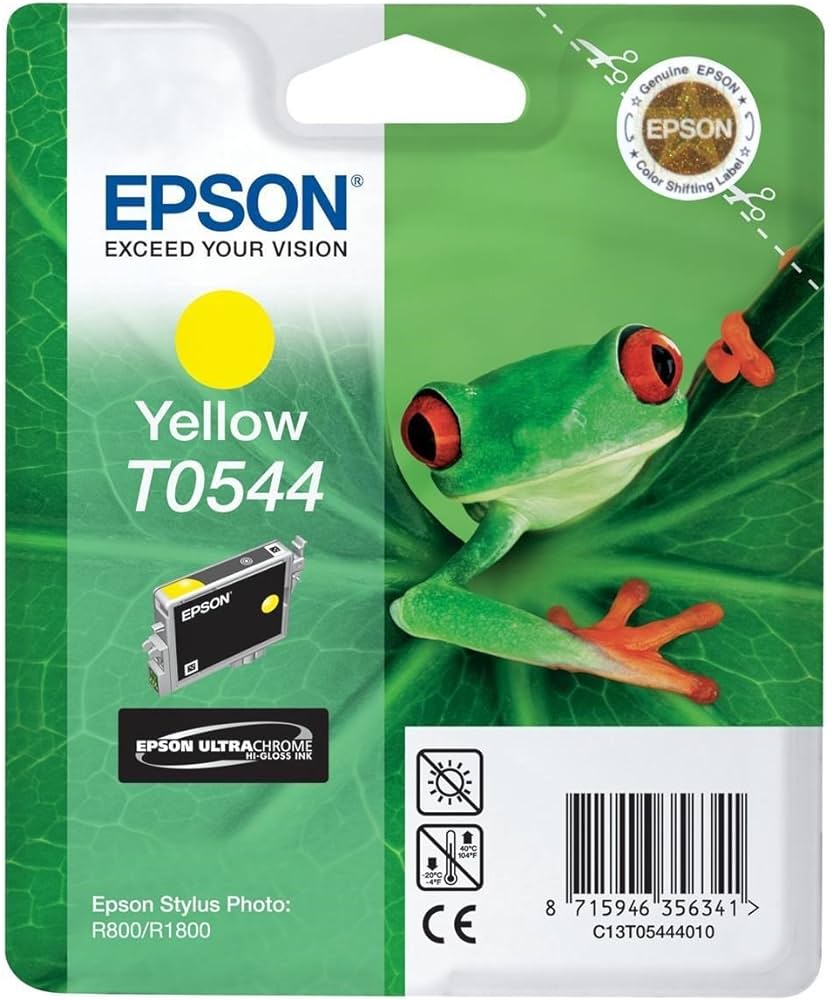 Epson T0544 cartouche d'encre Jaune authentique C13T05444010 (TVA incluse)