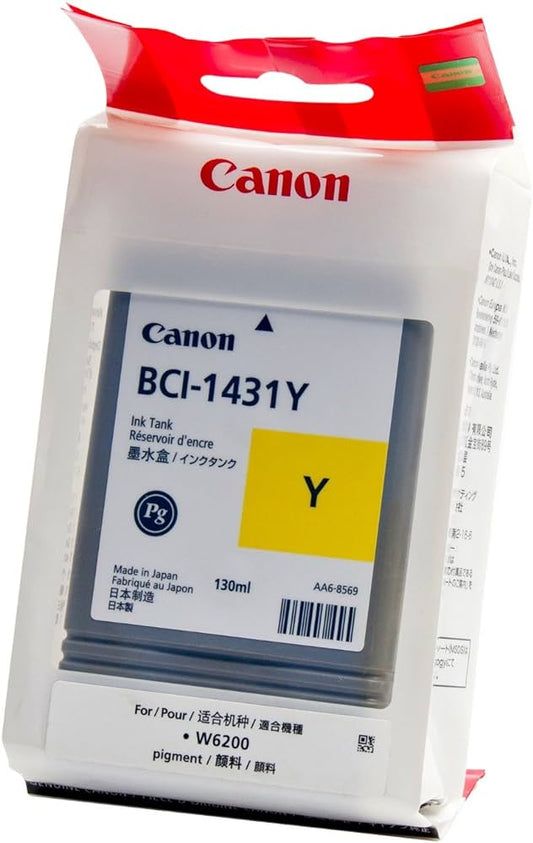 Canon BCI-1431Y cartouche d'encre Jaune authentique (TVA incluse)