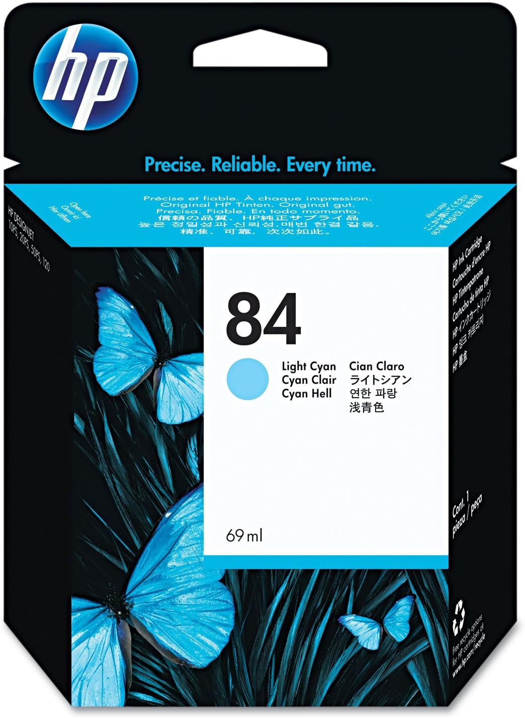 HP 84 cartouche d'encre Cyan Clair authentique C5017A (TVA incluse)