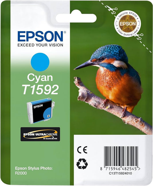 Epson T1592 cartouche d'encre Cyan authentique C13T150924010 (TVA incluse)