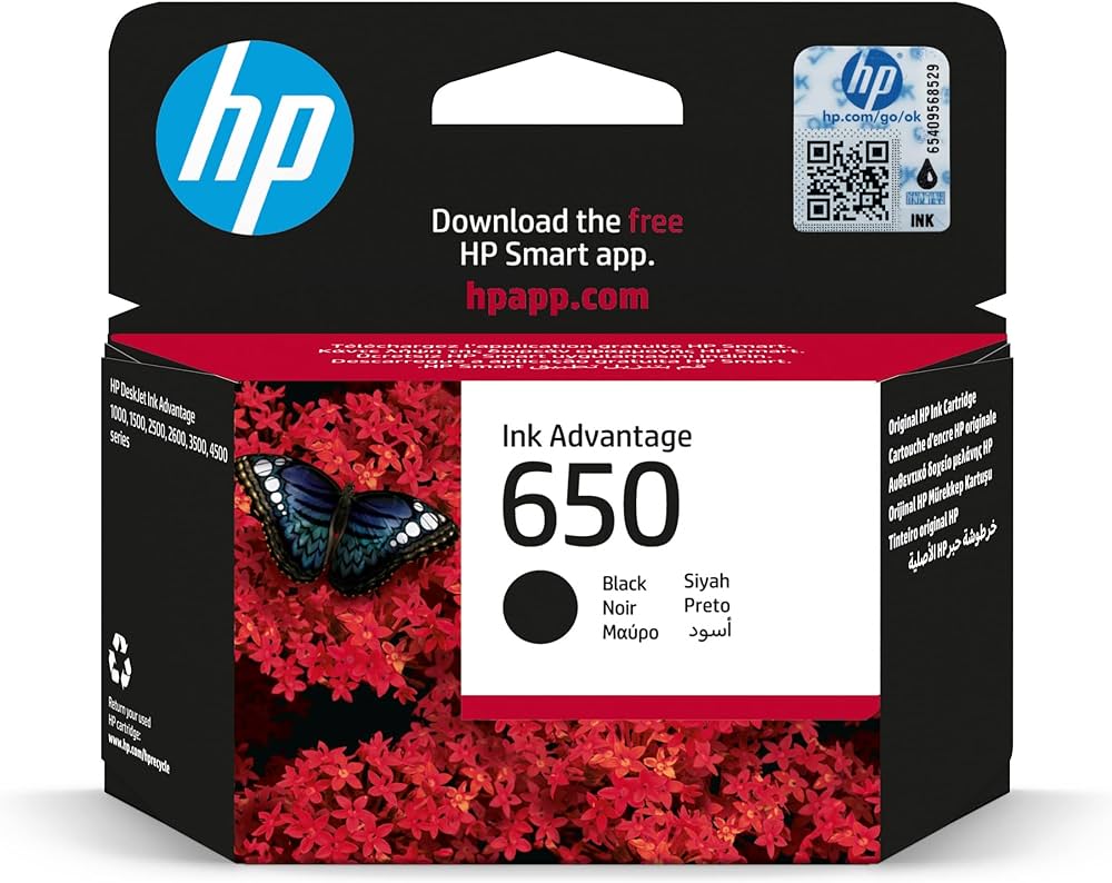 HP 650 cartouche d'encre Noire authentique CZ101AE (TVA incluse)