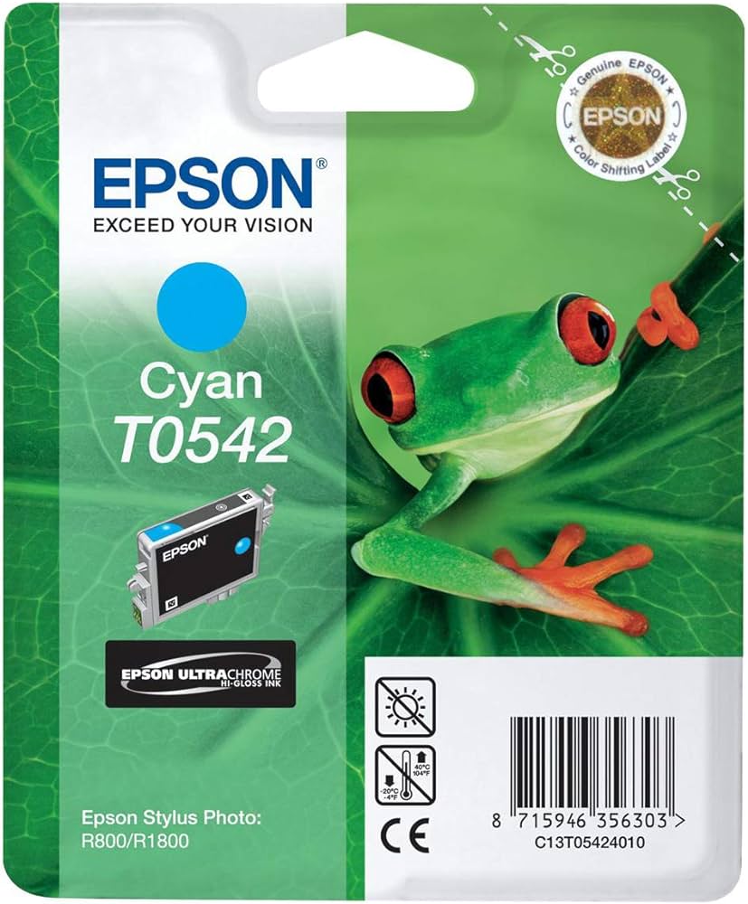 Epson T0542 cartouche d'encre Cyan authentique C13T05424010 (TVA incluse)