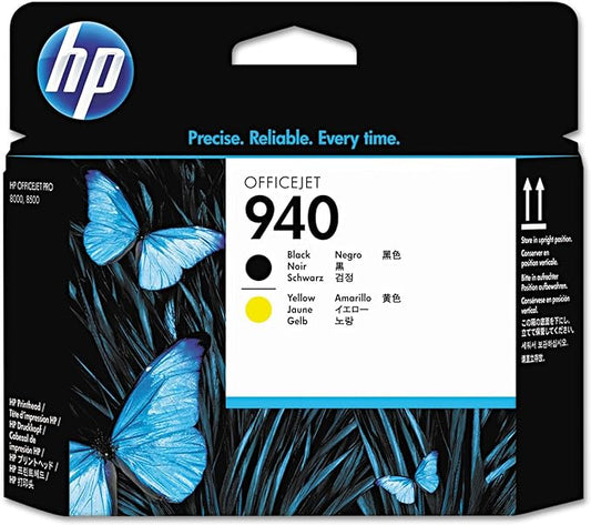 HP 940 Tête d'impression Noire/Jaune authentique C4900AE (TVA incluse)