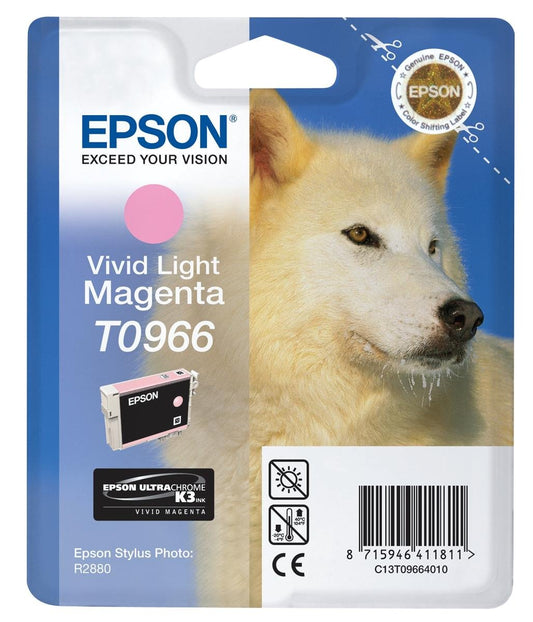 Epson T0966 Cartouche d'encre Magenta Clair Vif authentique (TVA incluse)