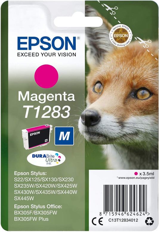 Epson T1283 cartouche d'encre Magenta authentique C13T12834012 (TVA incluse)