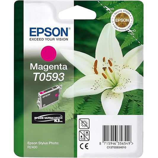 Epson T0593 cartouche d'encre Magenta authentique C13T05934010 (TVA incluse)