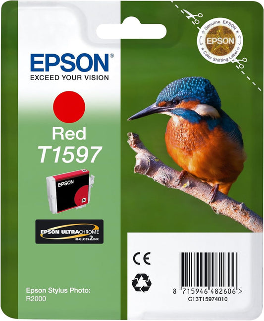 Epson T1597 cartouche d'encre Rouge authentique C13T15974010 (TVA incluse)