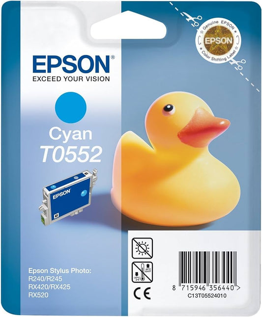 Epson T0552 cartouche d'encre Cyan authentique C13T05524010 (TVA incluse)