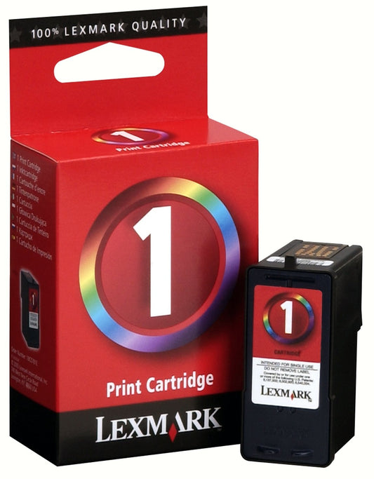 Lexmark 1 Noire cartouche d'encre authentique (TVA incluse)