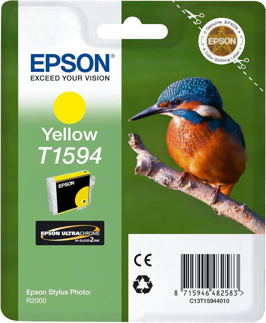 Epson T1594 cartouche d'encre Jaune authentique C13T15944010 (TVA incluse)