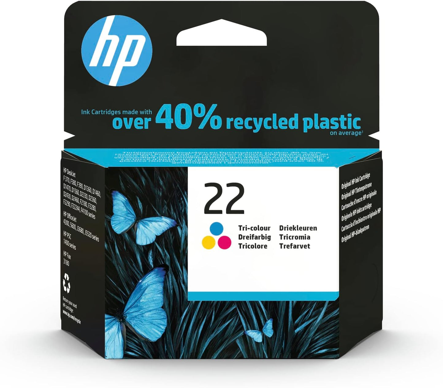 HP 22 cartouche d'encre Tricolore authentique C9352A (TVA incluse)