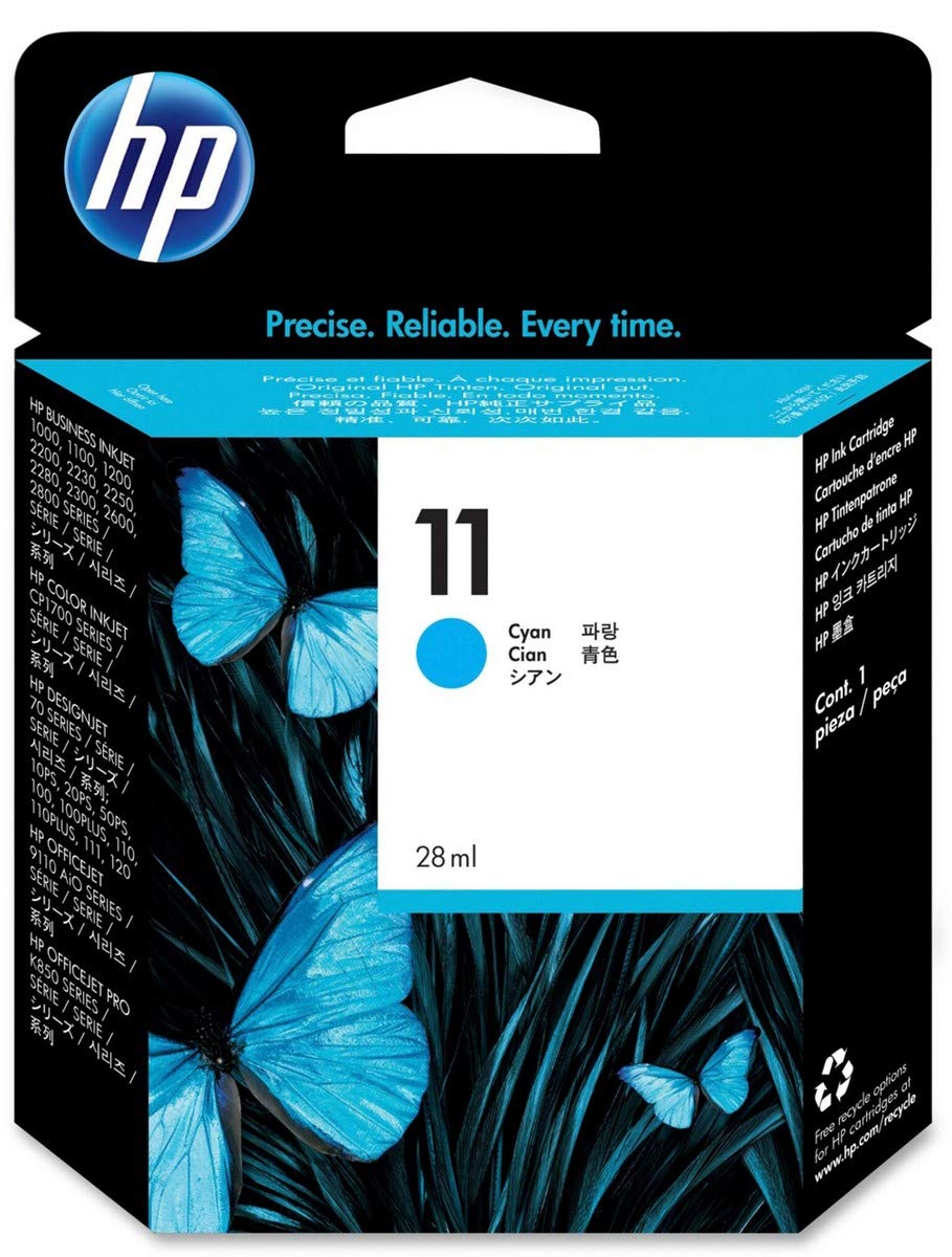 HP 11 cartouche d'encre Cyan authentique C4836A (TVA incluse)