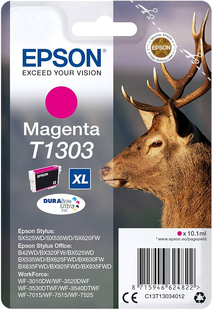 Epson T1303 XL cartouche d'encre Magenta authentique C13T13034012 (TVA incluse)