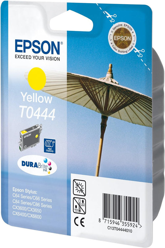 Epson T0444 cartouche d'encre Jaune authentique C13T04444010 (TVA incluse)