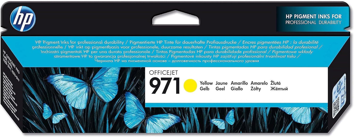 HP 971 cartouche d'encre Jaune authentique CN624AE (TVA incluse)