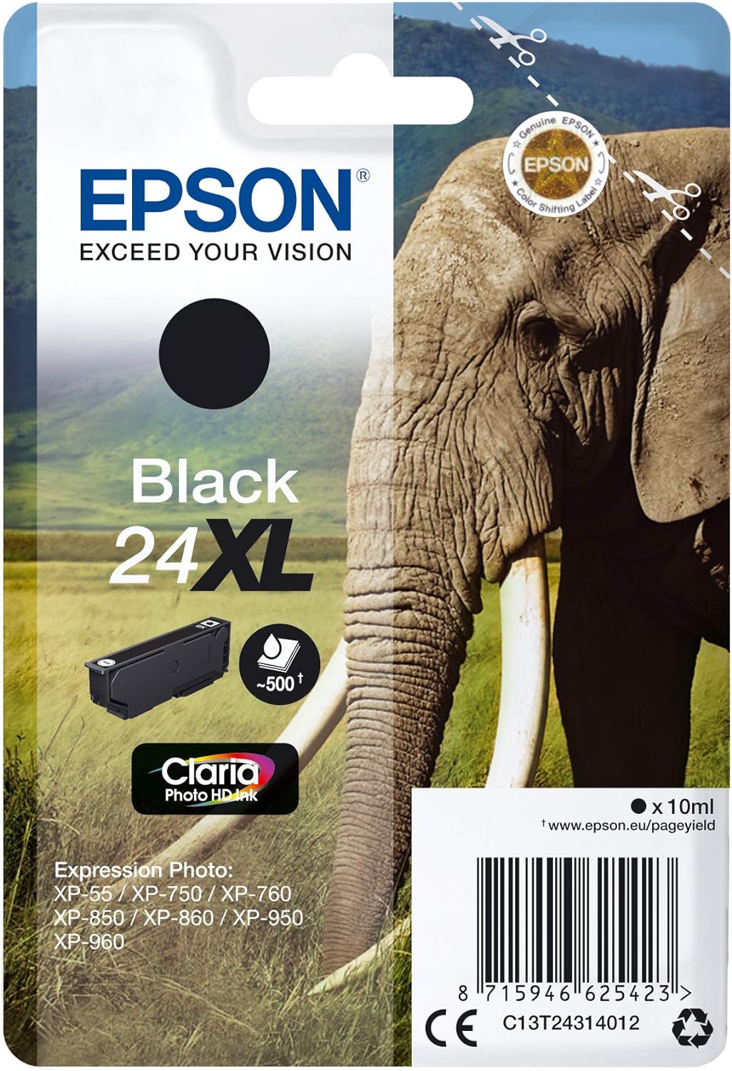 Epson 24XL cartouche d'encre noire authentique haute capacité C13T24314012 (TVA incluse)