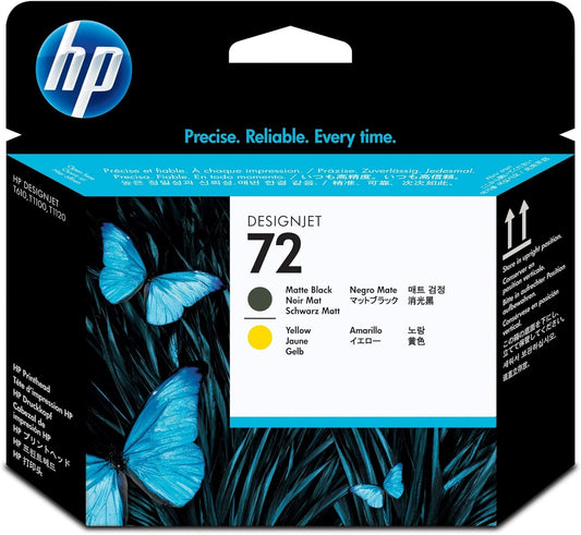 HP 72 Tête d'impression Noir/Jaune authentique C9384A (TVA incluse)