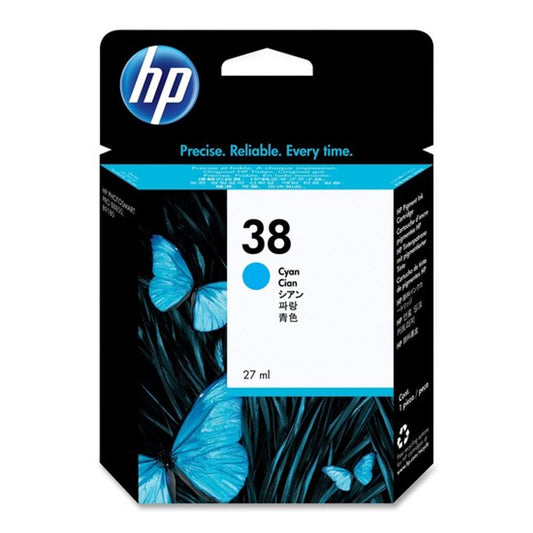 HP 38 cartouche d'encre Cyan authentique C9415A (TVA incluse)