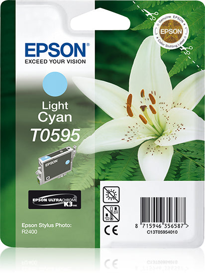 Epson T0595 cartouche d'encre Cyan Clair authentique (TVA incluse)