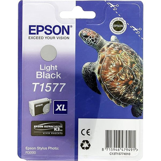 Epson T1577 XL cartouche d'encre Noir Clair authentique C13T15774010 (TVA incluse)