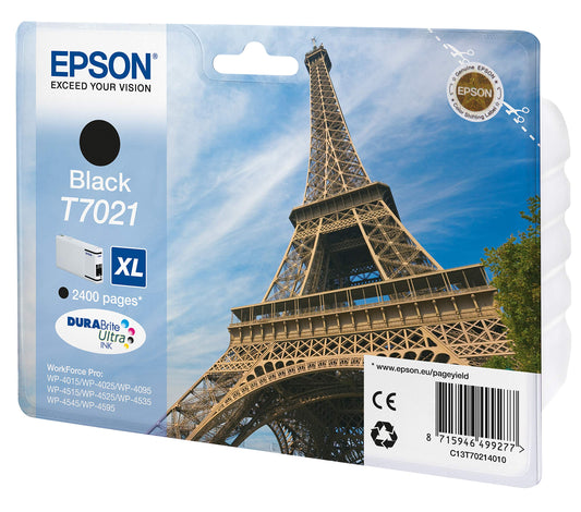 Epson T7021 cartouche d'encre Noire authentique C13T70214010 (TVA incluse)