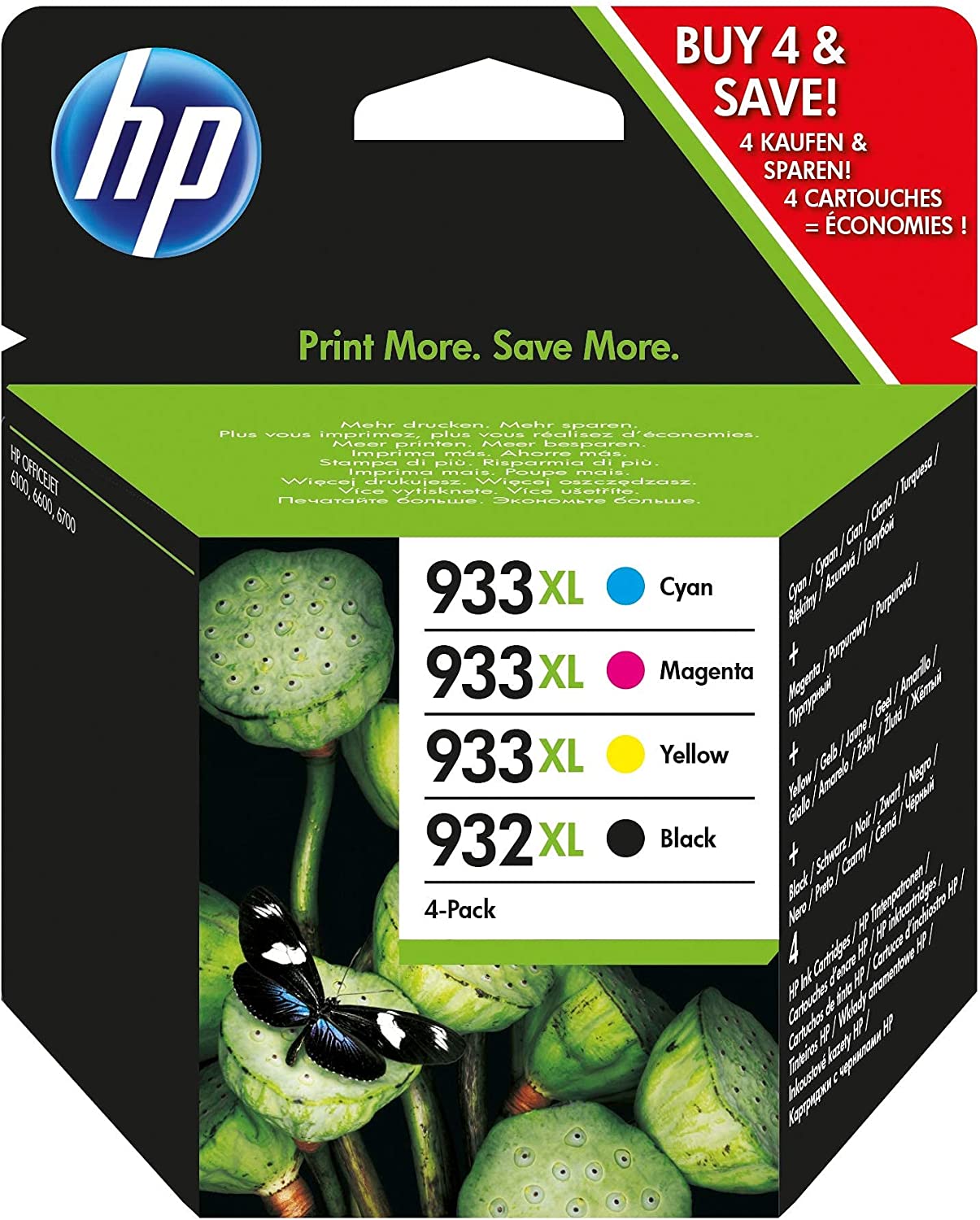 HP 932XL / 933XL C2P42AE Multipack cartouche d'encre authentique CMYK (TVA incluse)