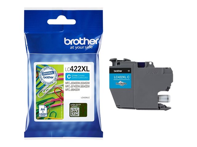 Brother LC422XL cartouche d'encre Cyan authentique (TVA incluse)