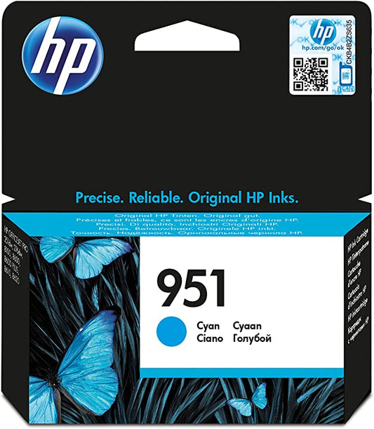 HP 951 cartouche d'encre Cyan authentique CN050AE (TVA incluse)