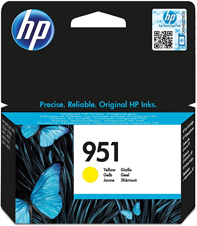 HP 951 cartouche d'encre Jaune authentique CN052AE (TVA incluse)