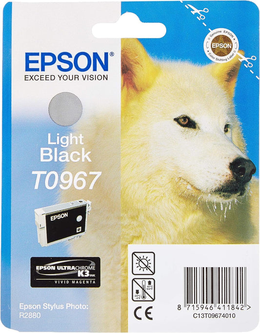 Epson T0967 cartouche d'encre Noir Clair authentique C13T09674010 (TVA incluse)