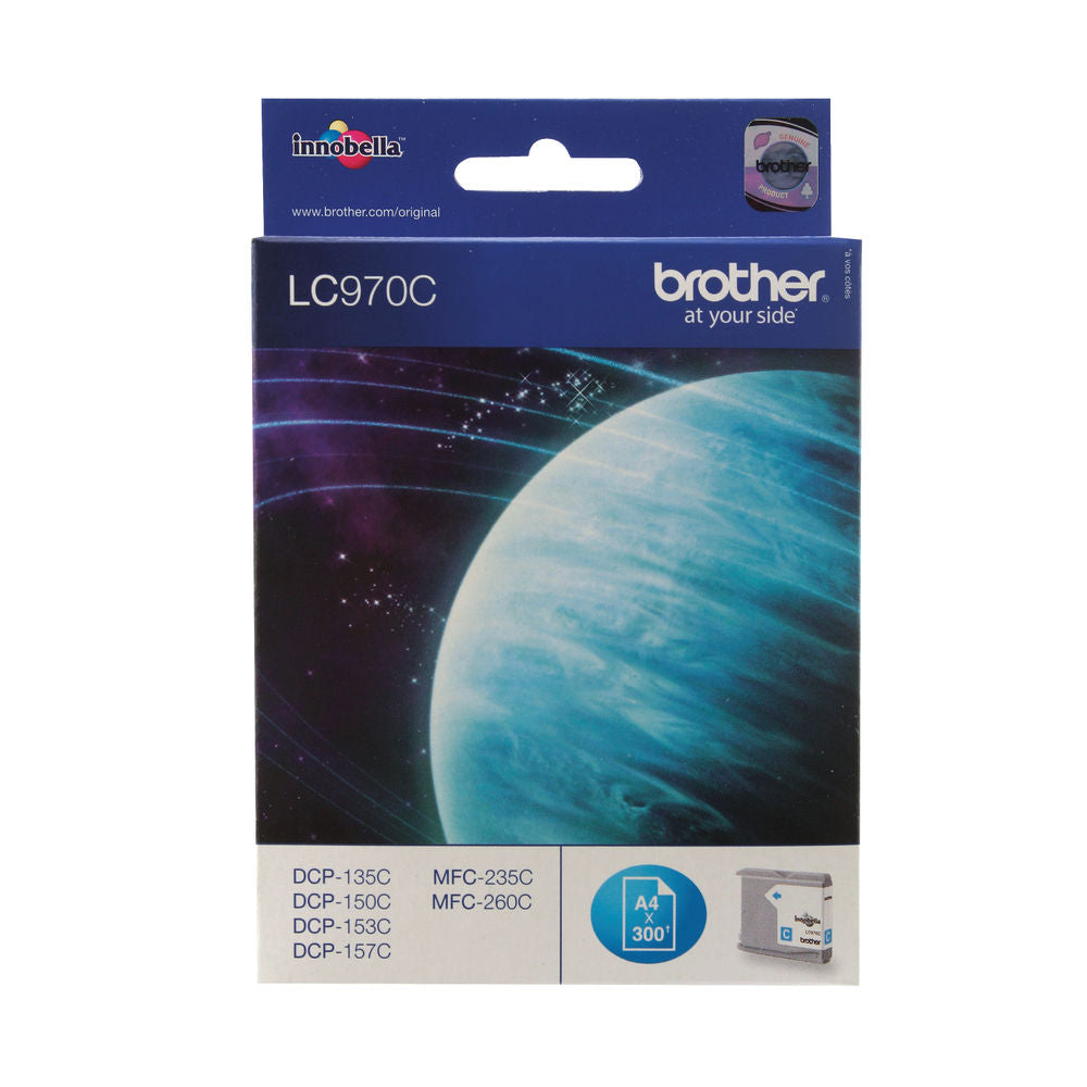 Brother LC970C cartouche d'encre Cyan authentique (TVA incluse)