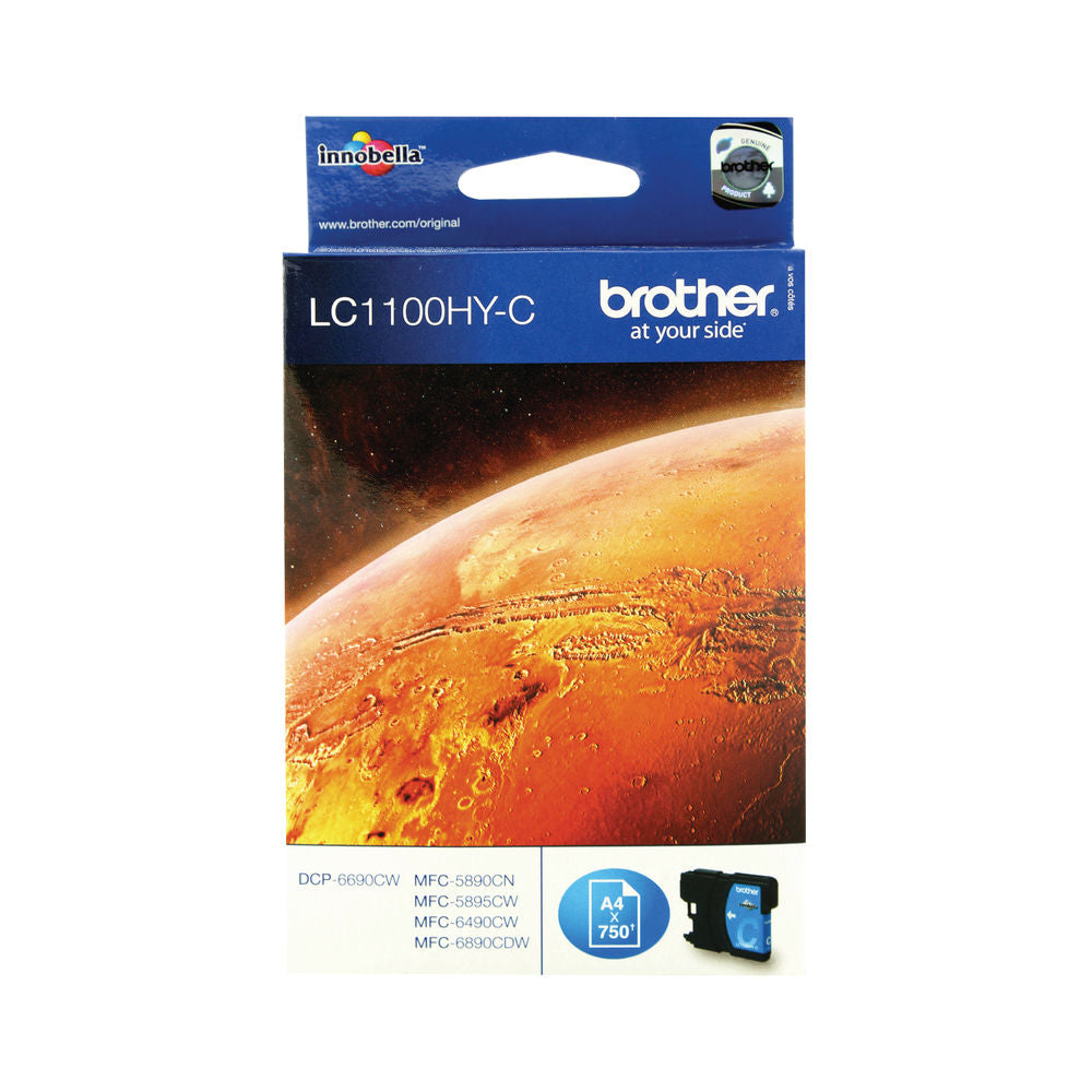 Brother LC1100HY-C cartouche d'encre Cyan authentique (TVA incluse)