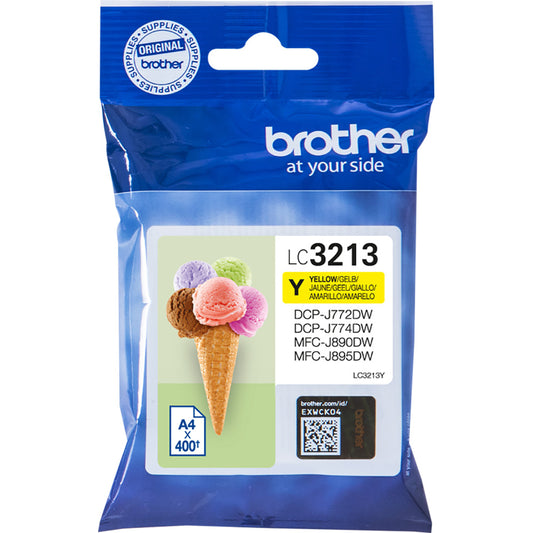 Brother LC3213Y cartouche d'encre Jaune authentique (TVA incluse)