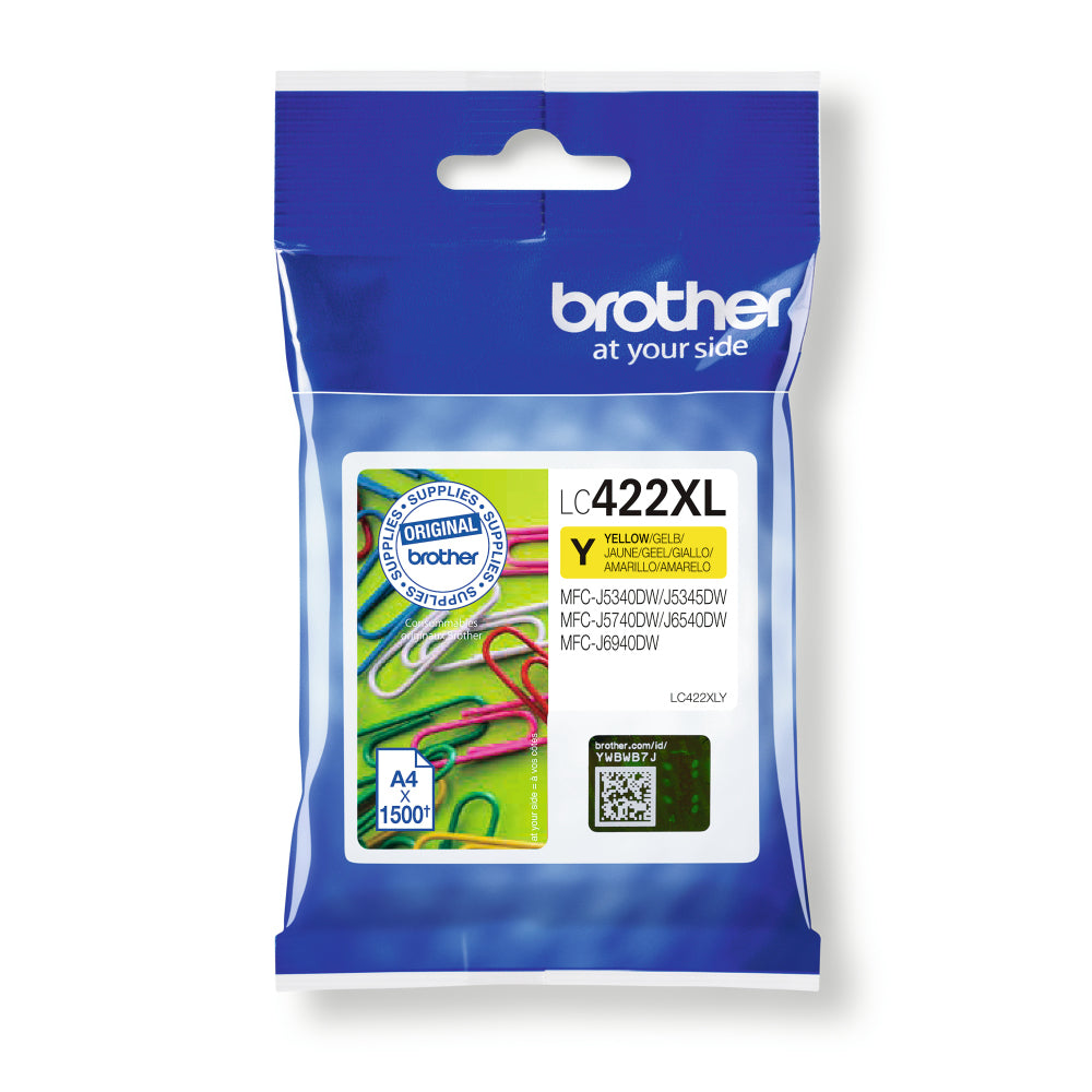 Brother LC422XL cartouche d'encre Jaune authentique (TVA incluse)