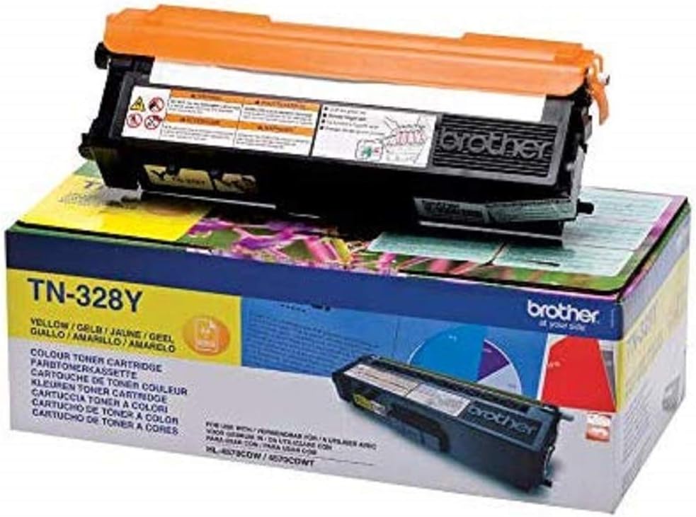 Brother TN328Y jaune cartouche de toner authentique (TVA incluse)