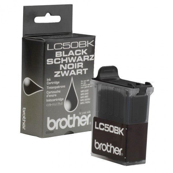 Brother LC50BK cartouche d'encre Noire authentique (TVA incluse)